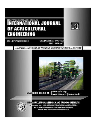 International Journal of Agricultural Engineering