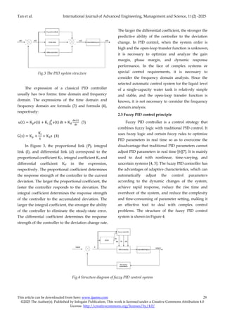 The Control Analysis of Single Capacity Water Tank Liquid Level System ...