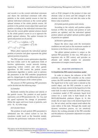The Control Analysis of Single Capacity Water Tank Liquid Level System ...