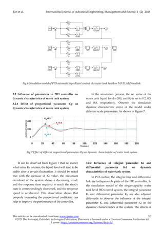 The Control Analysis of Single Capacity Water Tank Liquid Level System ...