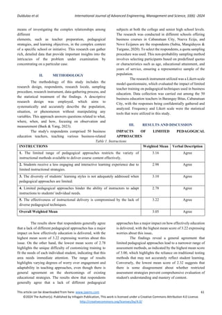 Exploring the Impact of Limited Teacher Training on Pedagogical ...