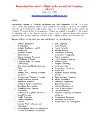 International Journal of Artificial Intelligence and Soft Computing ... image.