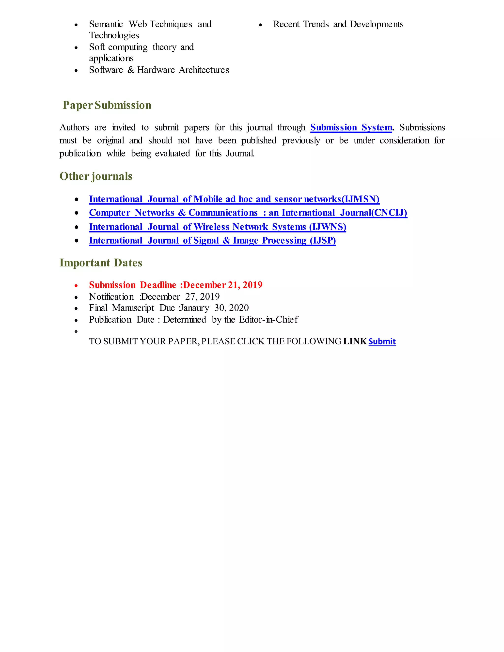 International Journal of Artificial Intelligence and Soft Computing ...