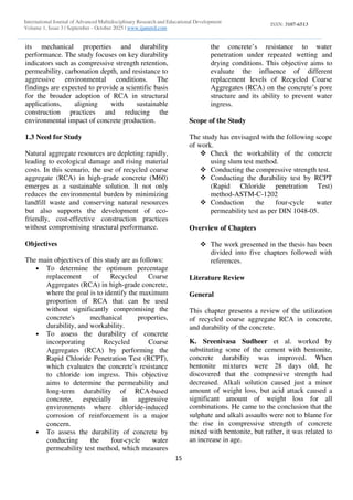 Recycled Coarse Aggregate Evlauation of its Strength and Durability | PDF
