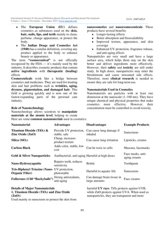 Nanotechnology in Cosmetics and Cosmeceuticals—A Review of Latest ...