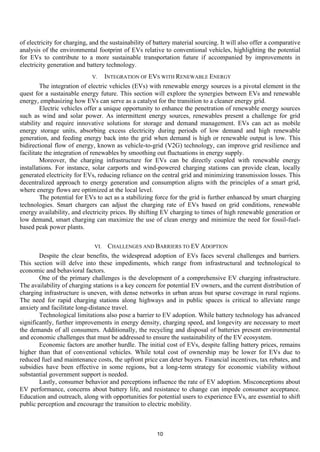 The Impact of Electric Vehicles on Energy Demand and Sustainability | PDF