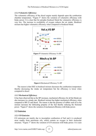 THE PERFORMANCE OF BIODIESEL MIXTURES IN A VCR ENGINE | PDF