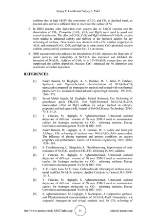 SYNGAS PRODUCTION BY DRY REFORMING OF METHANE OVER CO-PRECIPITATED ...