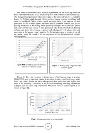 THERMAL STRESS ANALYSIS OF A BALL BEARING BY FINITE ELEMENT METHOD | PDF