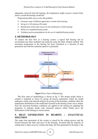 THERMAL STRESS ANALYSIS OF A BALL BEARING BY FINITE ELEMENT METHOD | PDF