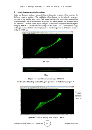 STATIC AND DYNAMIC ANALYSIS OF CABLE-STAYED SUSPENSION HYBRID BRIDGE ...