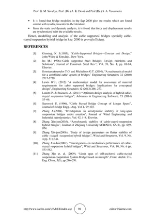 STATIC AND DYNAMIC ANALYSIS OF CABLE-STAYED SUSPENSION HYBRID BRIDGE ...