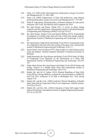 PERFORMANCE STUDY OF A PHASE CHANGE MATERIAL ASSISTED SOLAR STILL | PDF
