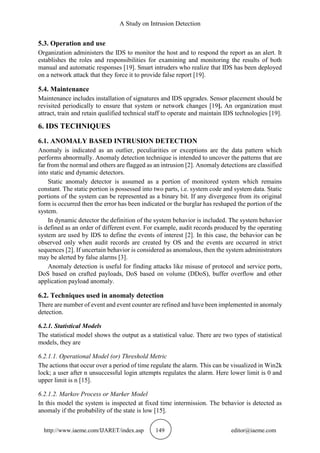 A STUDY ON INTRUSION DETECTION | PDF | Computing | Technology & Computing