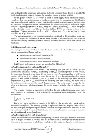CONSIGNMENT INVENTORY SIMULATION MODEL FOR SINGLE VENDOR-MULTI BUYERS ...