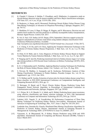 APPLICATION OF DATA MINING TECHNIQUES FOR THE PREDICTION OF CHRONIC ...