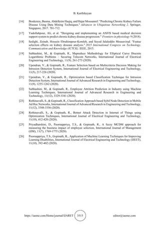 APPLICATION OF DATA MINING TECHNIQUES FOR THE PREDICTION OF CHRONIC ...