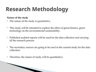 Impact of Green Finance and Technology on Environmental Sustainability ...