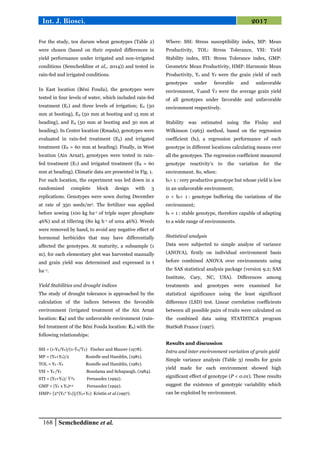 Screening of Wheat (Triticum durum) for drought tolerance in semiarid ...
