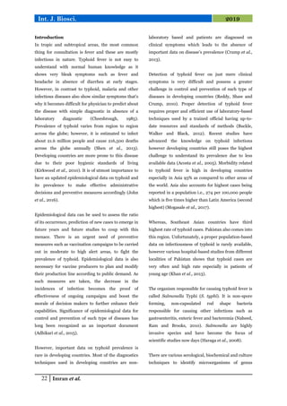 Epidemiology and Risk Factors of Typhoid Fever in Khyber Pakhtunkhwa ...