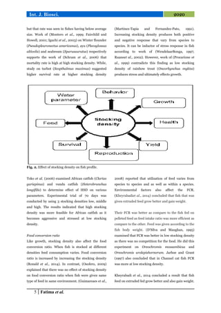 Effect of stocking density on fish growth and feed conversion ratio: A ...