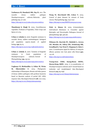 Downy mildew (Pseudoperonospora Cubensis); A devastating ...