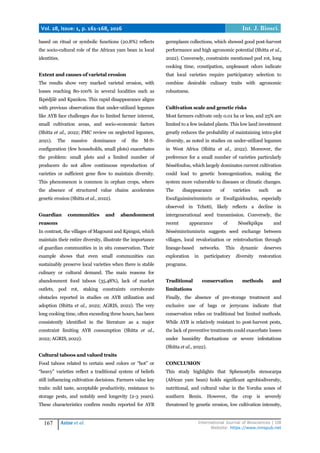 Inventory of african yam bean (Sphenostylis stenocarpa (Hochst. ex A ...