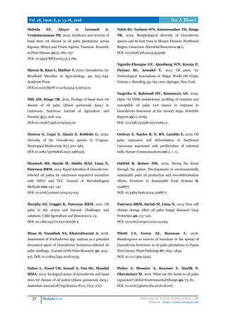 Basal Stem Rot of Oil Palm in Africa: Epidemiology, Pathogen Diversity ...