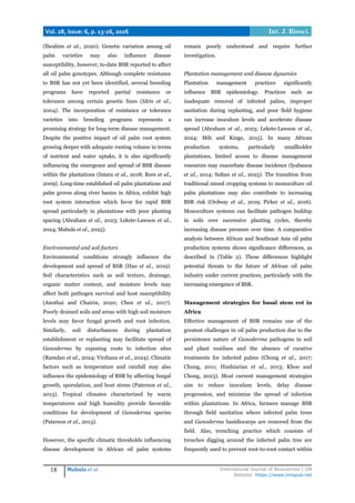 Basal Stem Rot of Oil Palm in Africa: Epidemiology, Pathogen Diversity ...