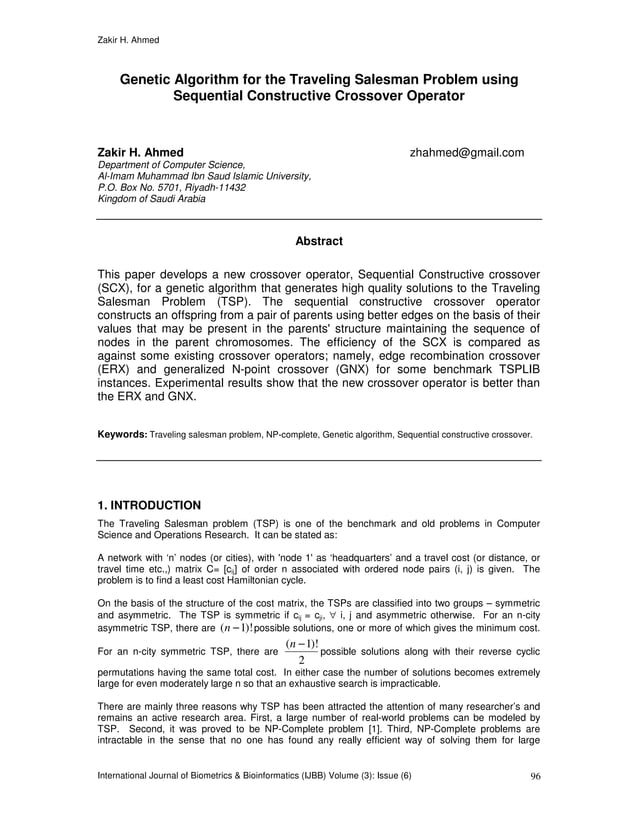 Genetic Algorithm for the Traveling Salesman Problem using Sequential ...