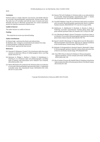 Perfusion Index as an Indicator of Successful Ultrasound-Guided ...