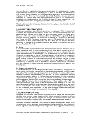 Impact of Merger on Stress Level of Employees (A Case Study of ...