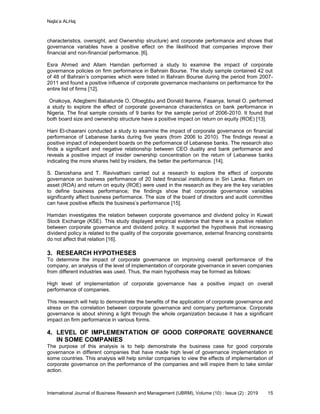 The Impact of Corporate Governance on Improving Overall Performance of ...