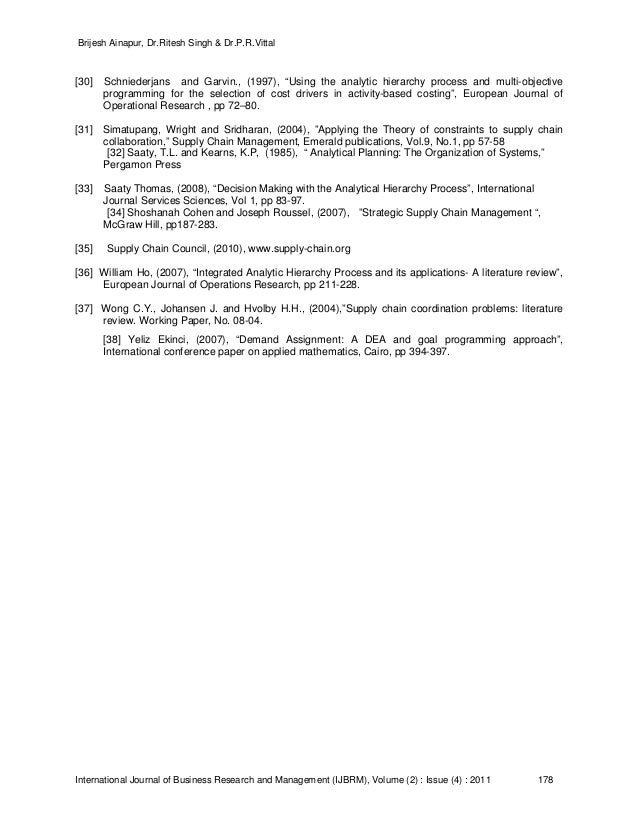 Analytical hierarchy process research papers