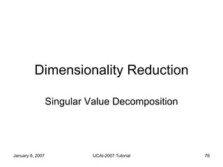 Dimensionality Reduction Singular Value Decomposition 