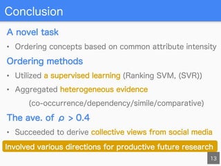 [IJCAI 2016] Ordering Concepts Based on Common Attribute Intensity