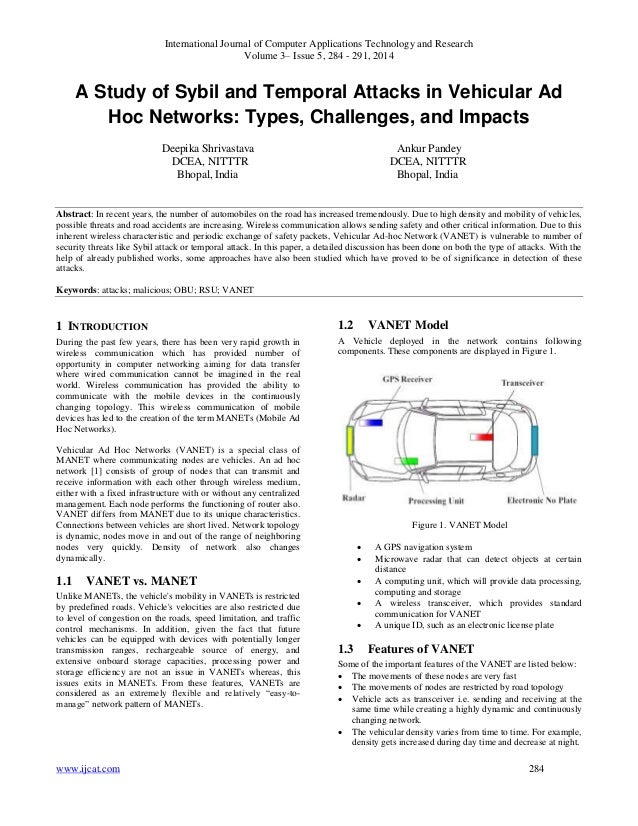 Websites for research papers vehicular ad hoc networks