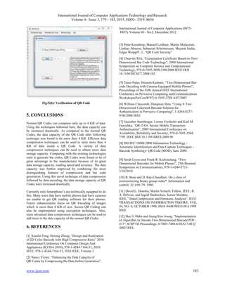 Implementation of 2D Optimal Barcode (QR Code) for Images | PDF