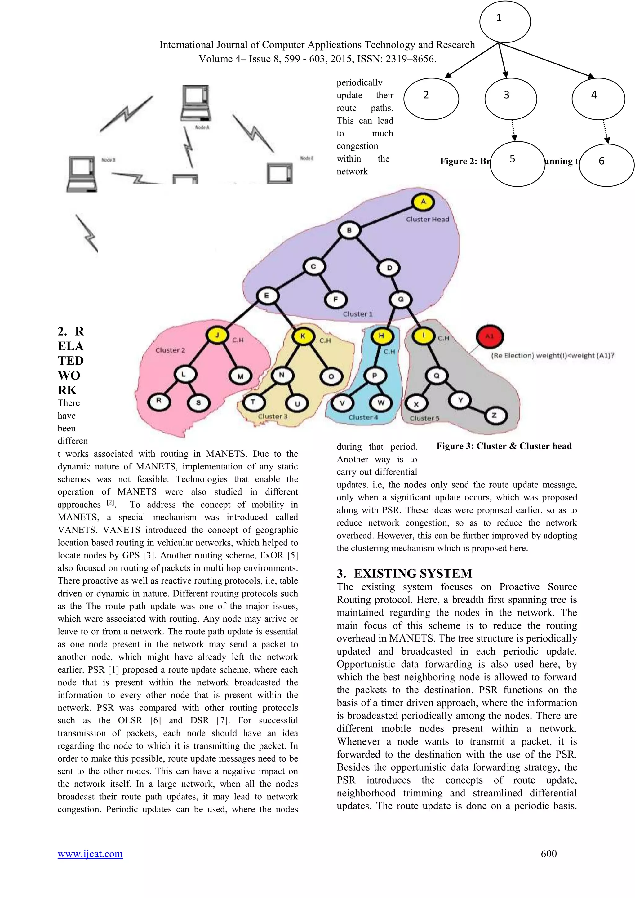 Route Update Overhead Reduction in MANETS Using Node Clustering | PDF