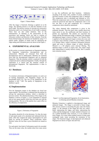 Fingerprint Image Compression Using Sparse Representation And Fingerprint Image Compression Using Sparse Representation And