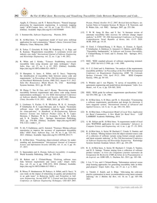 Requirements Traceability: Recovering and Visualizing Traceability ...