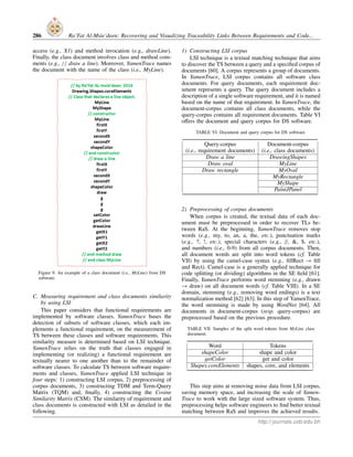 Requirements Traceability: Recovering and Visualizing Traceability ...