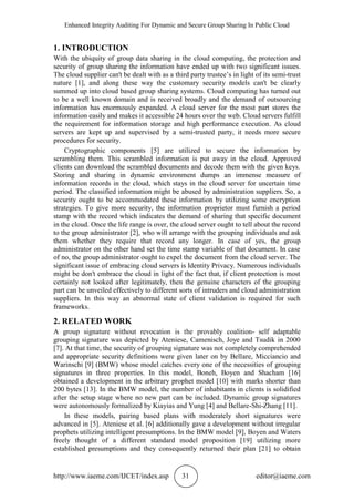 ENHANCED INTEGRITY AUDITING FOR DYNAMIC AND SECURE GROUP SHARING IN ...