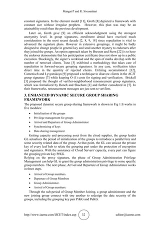 ENHANCED INTEGRITY AUDITING FOR DYNAMIC AND SECURE GROUP SHARING IN ...