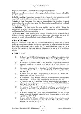 ENHANCED INTEGRITY AUDITING FOR DYNAMIC AND SECURE GROUP SHARING IN ...