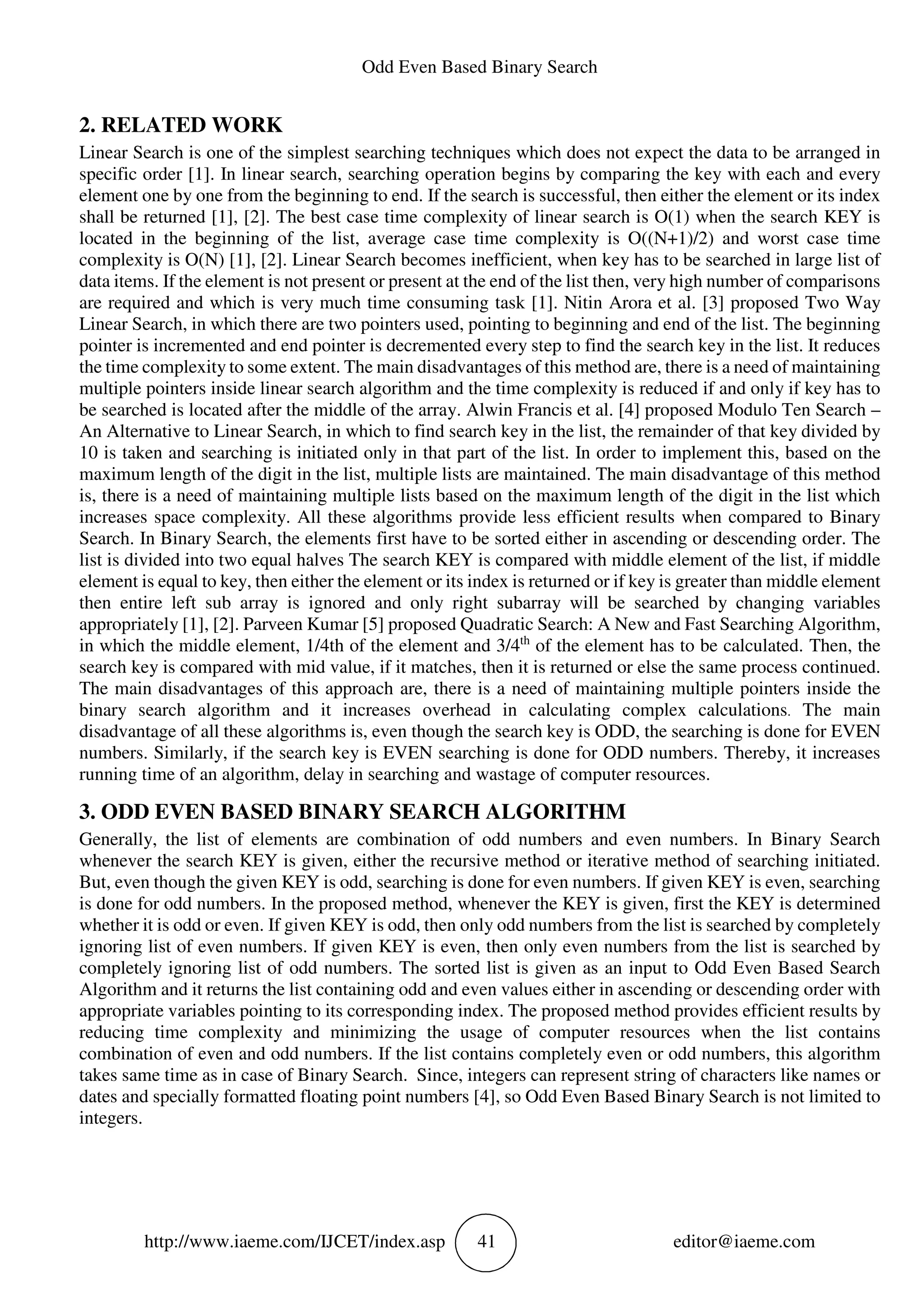 ODD EVEN BASED BINARY SEARCH | PDF