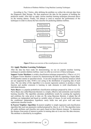 PREDICTION OF DIABETES MELLITUS USING MACHINE LEARNING TECHNIQUES | PDF