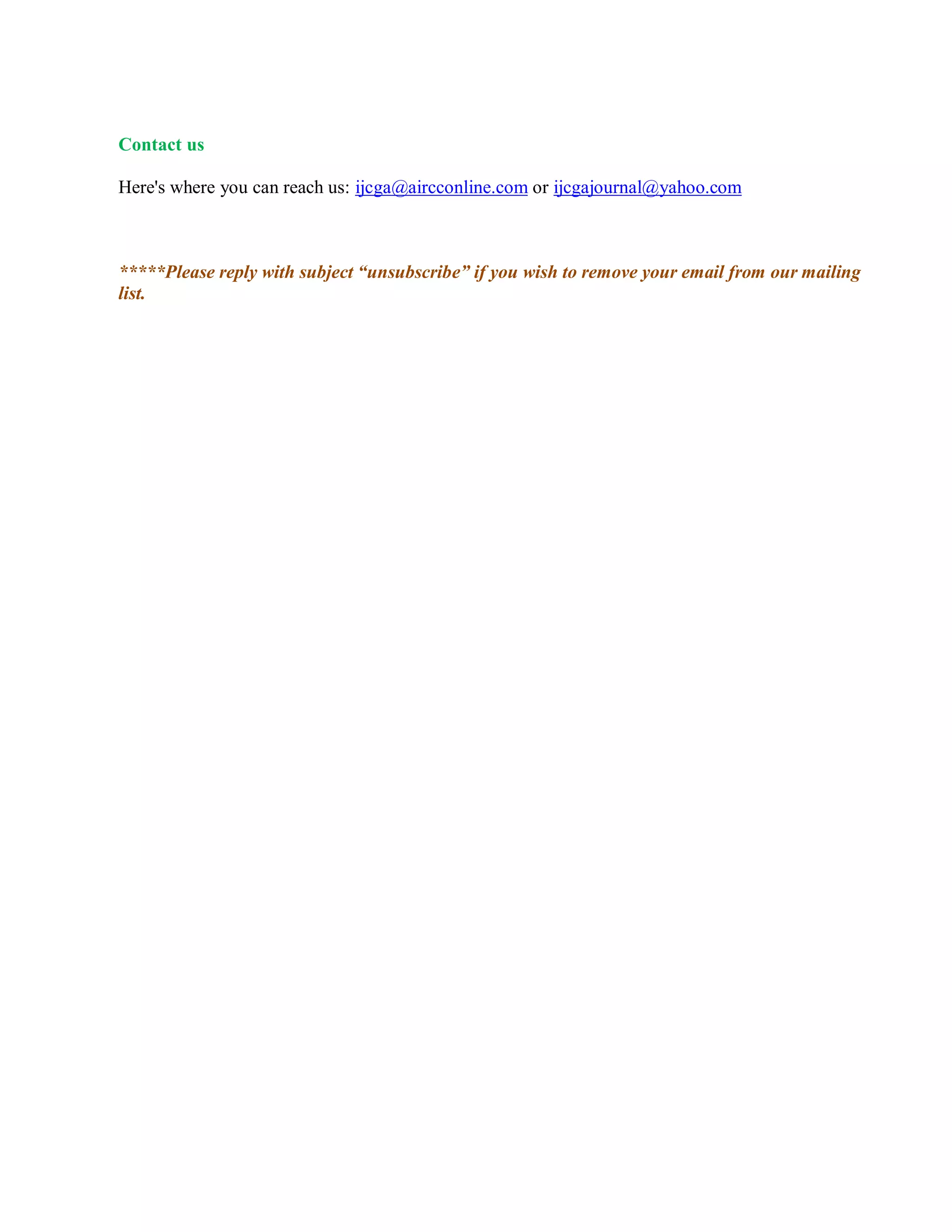 International journal of computer graphics and animation ijcga pdf