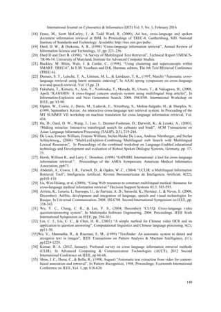 A SURVEY ON CROSS LANGUAGE INFORMATION RETRIEVAL | PDF