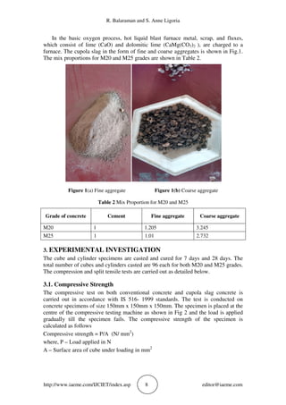 UTILIZATION OF CUPOLA SLAG IN CONCRETE AS FINE AND COARSE AGGREGATE | PDF